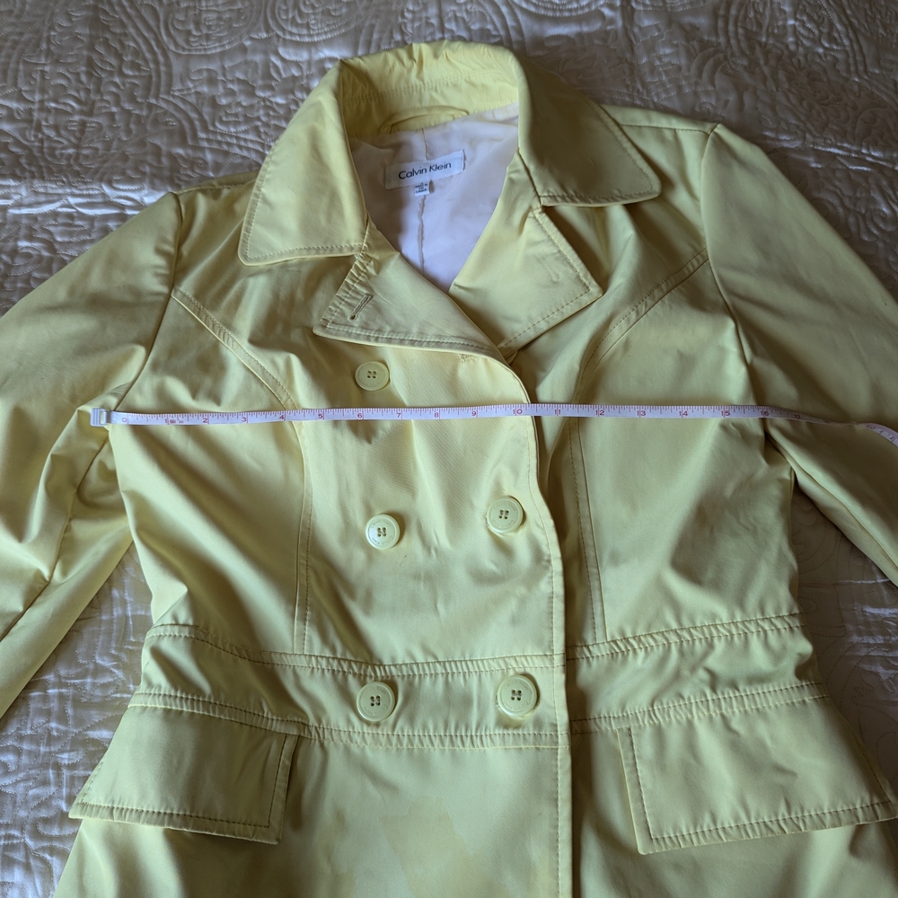 Calvin Klein Women's Yellow Double-Breasted Jacket